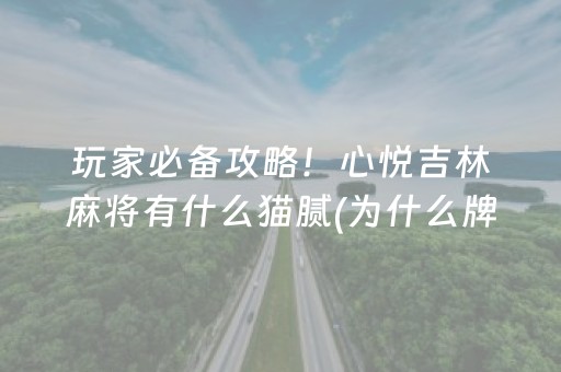 玩家必备攻略！心悦吉林麻将有什么猫腻(为什么牌一直很差)