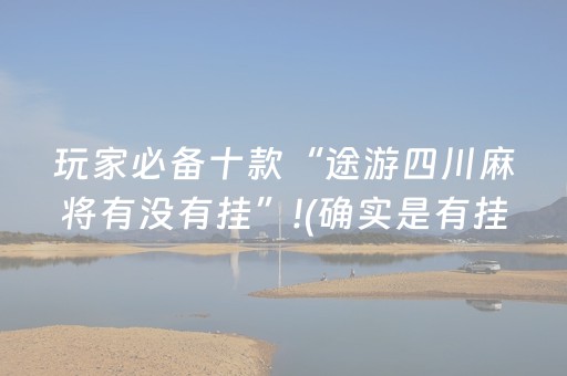 玩家必备十款“途游四川麻将有没有挂”!(确实是有挂)-抖音