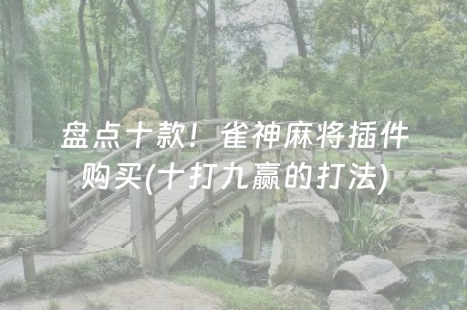 盘点十款！雀神麻将插件购买(十打九赢的打法)