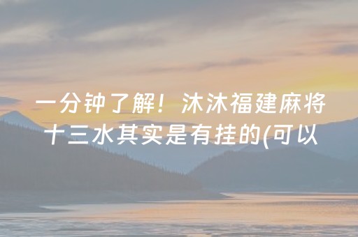 一分钟了解！沐沐福建麻将十三水其实是有挂的(可以设置输赢吗)