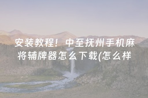 安装教程！中至抚州手机麻将辅牌器怎么下载(怎么样来好牌)