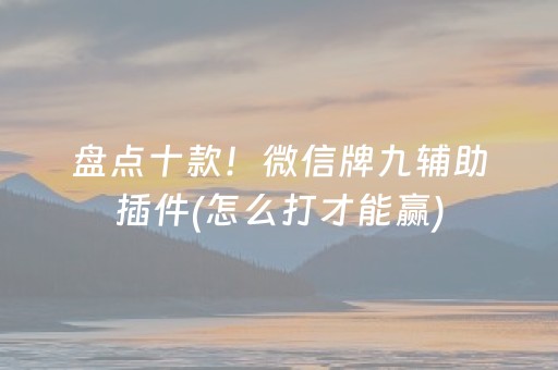 盘点十款！微信牌九辅助插件(怎么打才能赢)