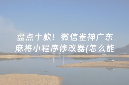 盘点十款！微信雀神广东麻将小程序修改器(怎么能拿好牌)