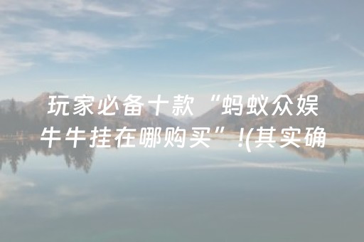 玩家必备十款“蚂蚁众娱牛牛挂在哪购买”!(其实确实有挂)-抖音