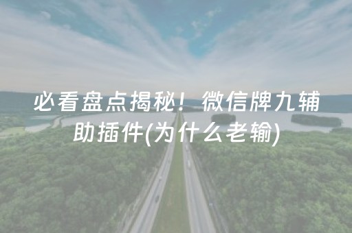 必看盘点揭秘！微信牌九辅助插件(为什么老输)