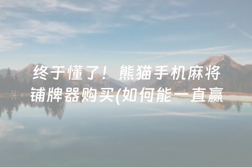 实测教程“普通自动麻将机可以调整某方赢的概率（专用辅牌神器免安装）