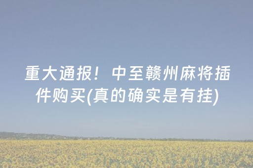 重大通报！中至赣州麻将插件购买(真的确实是有挂)