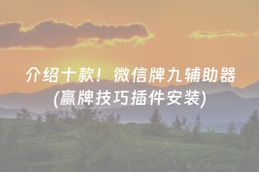 介绍十款！微信牌九辅助器(赢牌技巧插件安装)