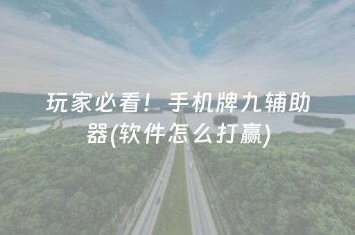 玩家必看！手机牌九辅助器(软件怎么打赢)