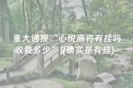 重大通报“心悦麻将有挂吗收费多少”!(确实是有挂)-抖音