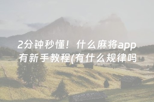 实测分享“雀神麻将输赢规律（助赢神器通用版）