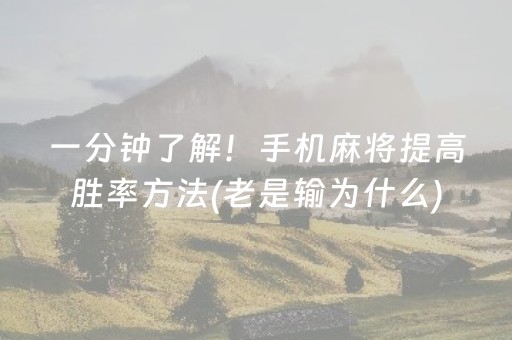 玩家实测“手机麻将助赢神器（专用辅牌神器免安装）