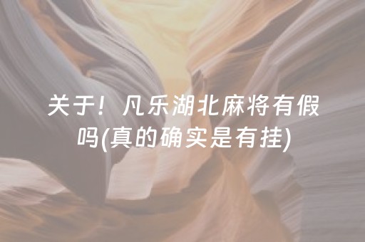 关于！凡乐湖北麻将有假吗(真的确实是有挂)