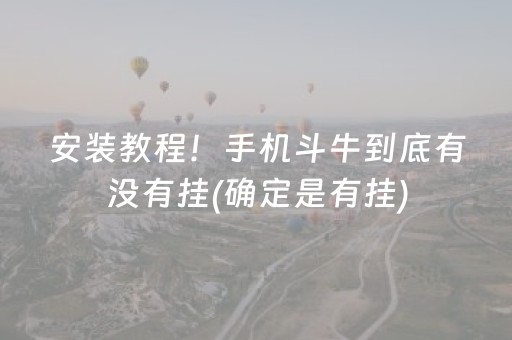安装教程！手机斗牛到底有没有挂(确定是有挂)