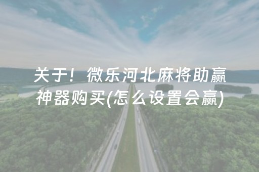 关于！微乐河北麻将助赢神器购买(怎么设置会赢)