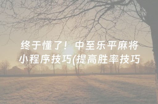 玩家实测“手机麻将提高胜率方法（专用辅牌神器免安装）