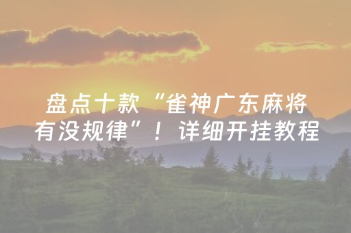 盘点十款“雀神广东麻将有没规律”！详细开挂教程（确实真的有挂)-抖音