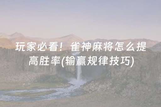 玩家必看攻略“微乐湖北麻将助赢神器购买”（详细透视教程）-哔哩哔哩
