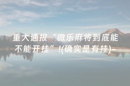 重大通报“微乐麻将到底能不能开挂”!(确实是有挂)-抖音