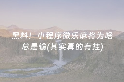 玩家实测“麻将机程序多少钱一套（专用辅牌神器免安装）