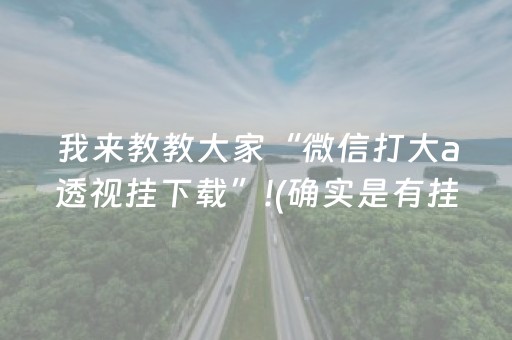 我来教教大家“微信打大a透视挂下载”!(确实是有挂)-抖音
