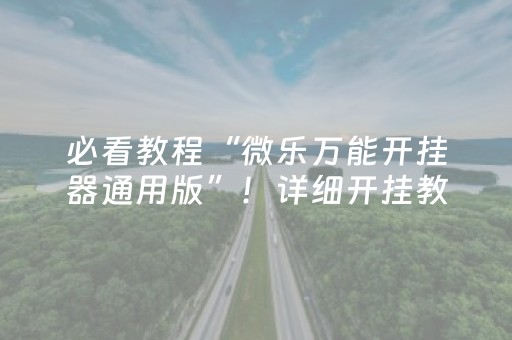 必看教程“微乐万能开挂器通用版”！详细开挂教程（确实真的有挂)-抖音