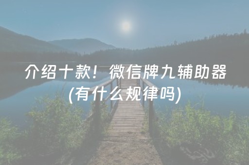 安装教程“微乐内蒙麻将助赢神器购买”（小程序控牌器)