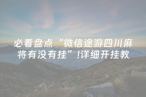 我来教大家“微乐广东麻将助赢神器购买”（究竟是不是有挂)