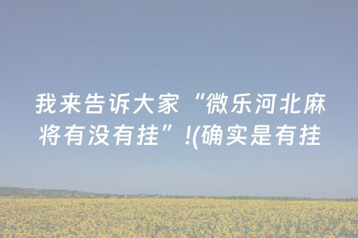 我来告诉大家“微乐河北麻将有没有挂”!(确实是有挂)-抖音