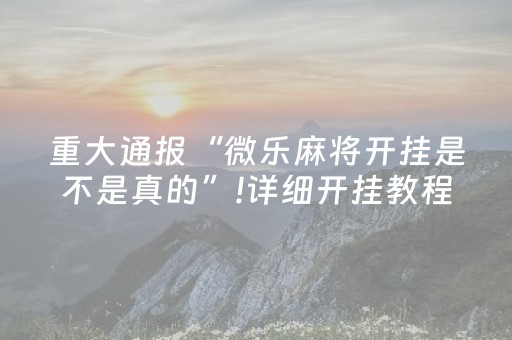 3分钟学会“微乐四川麻将最新神器（专用辅牌神器免安装）