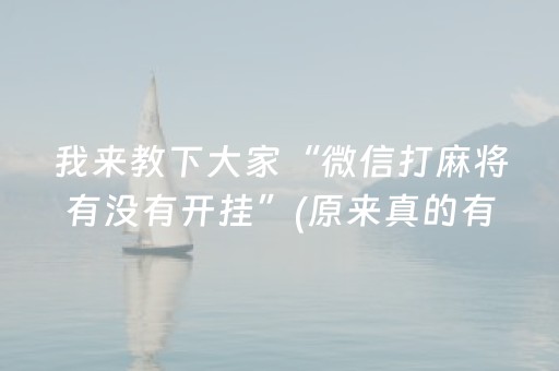 我来教大家“手机打牌高科技设备”（必赢神器)