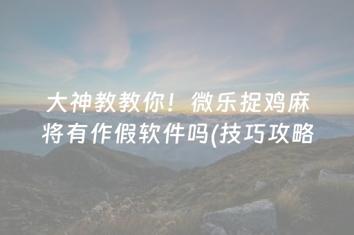 玩家必看攻略“手机打牌开挂是真的吗（专用辅牌神器免安装）