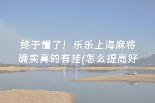终于懂了！乐乐上海麻将确实真的有挂(怎么提高好牌率)