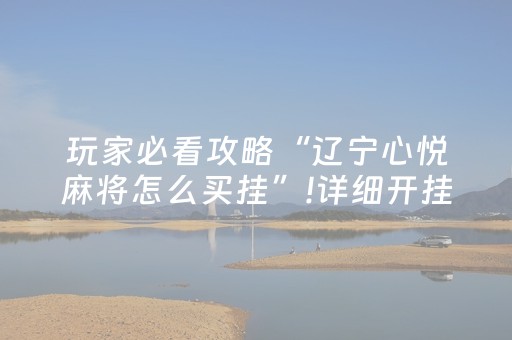 玩家必看攻略“辽宁心悦麻将怎么买挂”!详细开挂教程-抖音