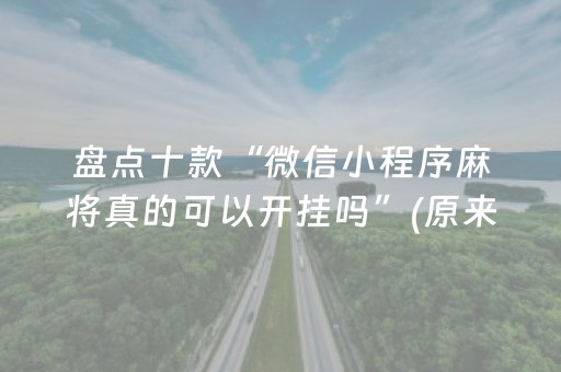 盘点十款“微信小程序麻将真的可以开挂吗”(原来真的有挂)-抖音
