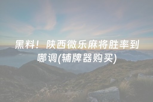 教程辅助“微乐江西麻将插件安装（助赢神器通用版）