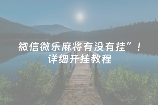 微信微乐麻将有没有挂”！详细开挂教程（确实真的有挂)-抖音