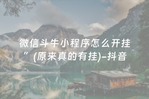 微信斗牛小程序怎么开挂”(原来真的有挂)-抖音