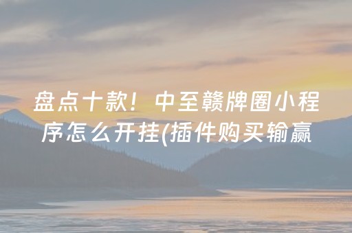 盘点十款！中至赣牌圈小程序怎么开挂(插件购买输赢规律)