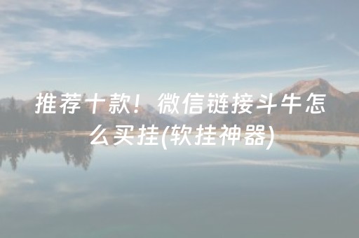 推荐十款！微信链接斗牛怎么买挂(软挂神器)