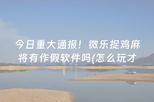 终于发现了“普通麻将机怎样做才能赢”（详细透视教程）-哔哩哔哩