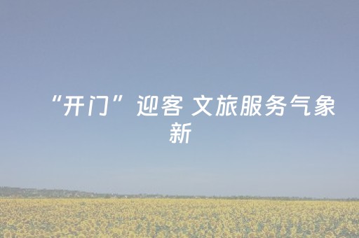 “开门”迎客 文旅服务气象新