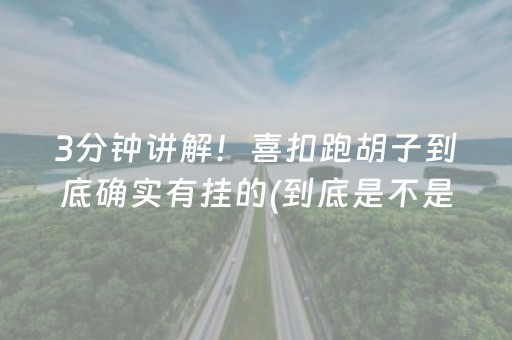 3分钟讲解！喜扣跑胡子到底确实有挂的(到底是不是有挂)