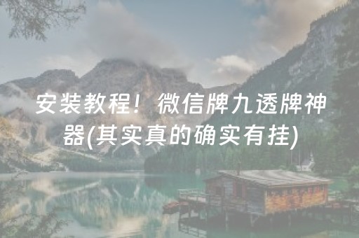 安装教程！微信牌九透牌神器(其实真的确实有挂)