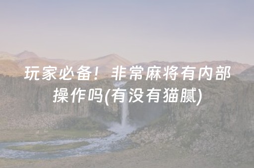 玩家实测“普通自动麻将机怎样能拿好牌（专用辅牌神器免安装）