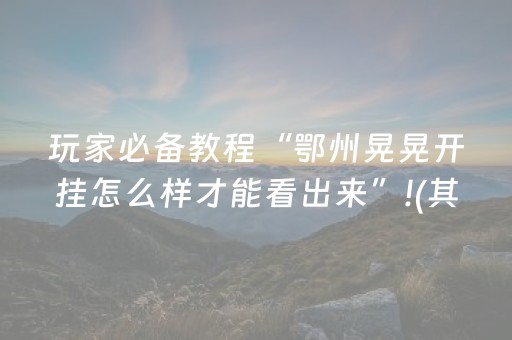 3分钟学会“胡乐麻将胡牌神器（助赢神器通用版）