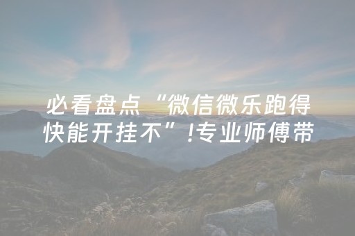 实测教程“微信打麻将有什么软件可以赢（专用辅牌神器免安装）