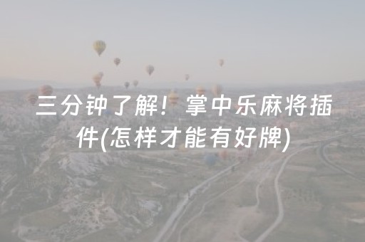玩家必备教程“新-代麻将机控牌神器（专用辅牌神器免安装）