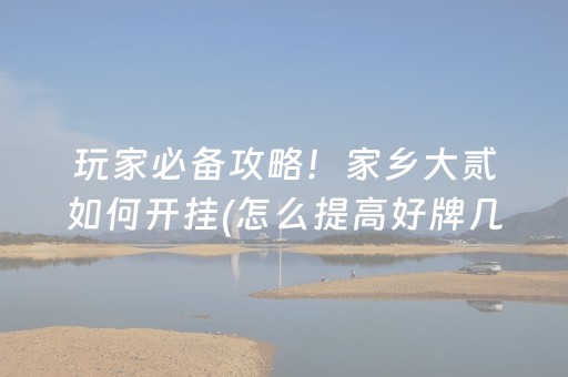 玩家必备攻略！家乡大贰如何开挂(怎么提高好牌几率)