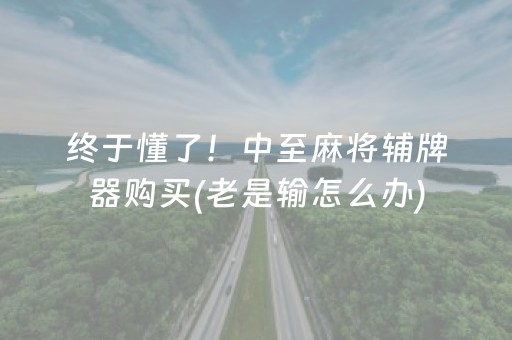 终于懂了！中至麻将辅牌器购买(老是输怎么办)